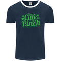 Too Cute to Pinch St. Patrick's Day Mens Ringer T-Shirt FotL Navy Blue/White