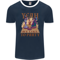 RPG Yeah We Like to Party Role Playing Game Mens Ringer T-Shirt FotL Navy Blue/White