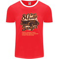 80 Year Old Banger Birthday 80th Year Old Mens Ringer T-Shirt FotL Red/White