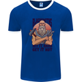 Blacksmiths Hit it Hard and Get it Hot Mens Ringer T-Shirt Royal Blue/White