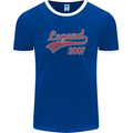 Legend Since 16th Birthday 2007 Mens Ringer T-Shirt FotL Royal Blue/White