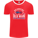 An Old Man That Scuba Dives Diver Diving Mens Ringer T-Shirt FotL Red/White