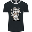 A Female Viking Shield Maiden Warrior Mens Ringer T-Shirt FotL Black/White