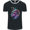 Heavy Metal Music Goat Skull Death Mens Ringer T-Shirt FotL Black/White