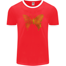 Butterfly Inspirational Quote Rhopalocera Mens Ringer T-Shirt FotL Red/White