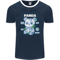 Anatomy of a Panda Bear Funny Mens Ringer T-Shirt FotL Navy Blue/White