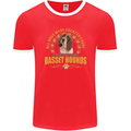 A Basset Hound Dog Mens Ringer T-Shirt FotL Red/White