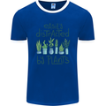 Easily Distracted by Plants Botanist Funny Mens Ringer T-Shirt FotL Royal Blue/White