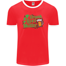 Drunk Lives Matter St. Patrick's Day Mens Ringer T-Shirt FotL Red/White