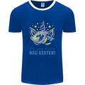 I'm Going to Be a Big Sister Unicorn Mens Ringer T-Shirt FotL Royal Blue/White