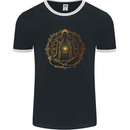 Spiritual Yoga Meditation Peace Mens Ringer T-Shirt FotL Black/White
