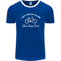 Cycling I Got a Bike for My Wife Cyclist Mens Ringer T-Shirt FotL Royal Blue/White