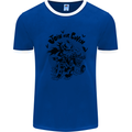 Join Our Coven Funny Halloween Pumpkin Mens White Ringer T-Shirt Royal Blue/White