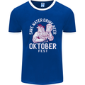 Oktoberfest Drink Beer Save Water Mens Ringer T-Shirt FotL Royal Blue/White