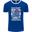 Ribbit Madafaka Funny Gangster Frog Mens Ringer T-Shirt FotL Royal Blue/White
