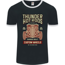 Thunder Hotrods Hot Rod Dragster Car Mens Ringer T-Shirt FotL Black/White