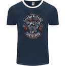 Legends Never Die Biker Motorbike Mens Ringer T-Shirt FotL Navy Blue/White