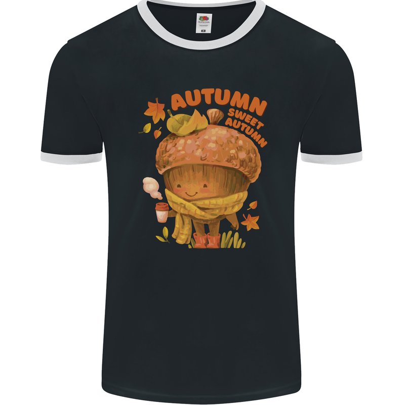 Sweet Autumn Mens Ringer T-Shirt FotL Black/White