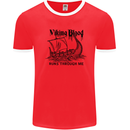 Viking Blood Runs Through Me Ship Sailing Mens Ringer T-Shirt Red/White