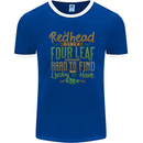 St Patricks Day Redhead Ginger Funny Irish Mens Ringer T-Shirt FotL Royal Blue/White
