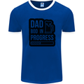 Dad Bod In Progress Funny Fathers Day Mens Ringer T-Shirt FotL Royal Blue/White