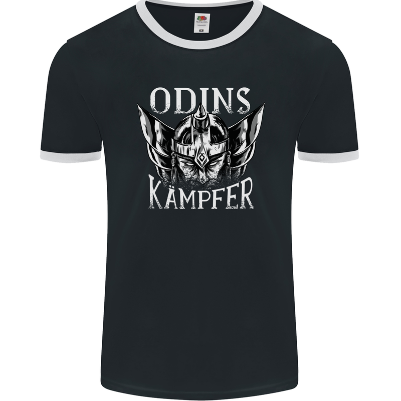 Odins Kampfer Vikings Mens Ringer T-Shirt FotL Black/White