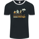 Storage Evolution Retro HD Drive USB Stick CD Mens Ringer T-Shirt FotL Black/White