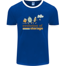 Storage Evolution Retro HD Drive USB Stick CD Mens Ringer T-Shirt FotL Royal Blue/White