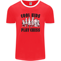 Cool Kids Play Chess Funny Game Player Mens Ringer T-Shirt FotL Red/White