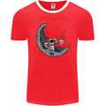 Cryptocurrency Mining the Moon Mens Ringer T-Shirt FotL Red/White