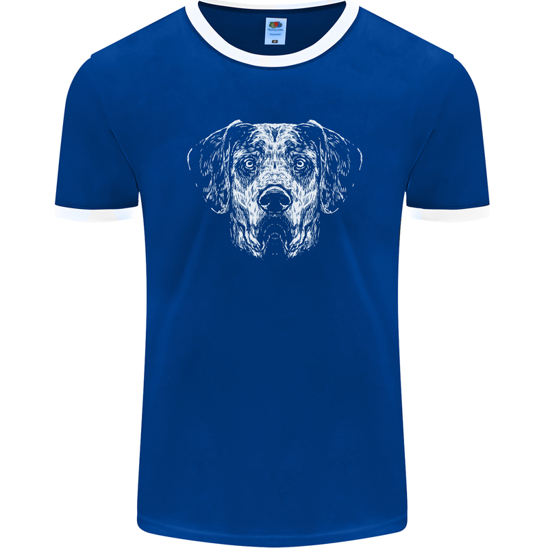 A Great Dane Dog Mens Ringer T-Shirt FotL Royal Blue/White