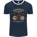 Bike Built for Speed Cycling Bicycle Mens Ringer T-Shirt FotL Navy Blue/White