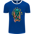 Cthulhu Believe in Me Octopus Kraken Skull Mens Ringer T-Shirt FotL Royal Blue/White