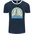 Sailing My Escape From Reality Sailor Mens Ringer T-Shirt FotL Navy Blue/White