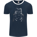 A Frog With an Eyepatch Mens Ringer T-Shirt FotL Navy Blue/White