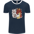 When a Dragon Smiles Fantasy RPG Mens Ringer T-Shirt FotL Navy Blue/White