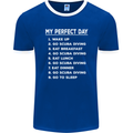 My Perfect Day Scuba Diving Diver Dive Mens Ringer T-Shirt FotL Royal Blue/White