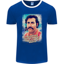Pablo Escobar Quote Mens Ringer T-Shirt FotL Royal Blue/White