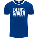 Christmas You Can Sit on My Lap Funny Mens Ringer T-Shirt FotL Royal Blue/White