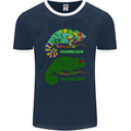 Chameleoff Chameleon Funny Off On Mens Ringer T-Shirt FotL Navy Blue/White