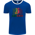 Healthy Green Hearted Avocado Funny Health Mens Ringer T-Shirt FotL Royal Blue/White