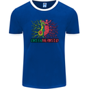 Healthy Green Hearted Avocado Funny Health Mens Ringer T-Shirt FotL Royal Blue/White