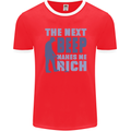 The Next Beep Funny Metal Detecting Mens Ringer T-Shirt FotL Red/White