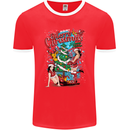 Sexy Merry Christmas Funny Christmas Mens Ringer T-Shirt FotL Red/White