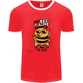 Why? Bee-Cause I'm Cool Funny Bee Mens Ringer T-Shirt FotL Red/White