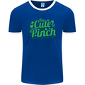 Too Cute to Pinch St. Patrick's Day Mens Ringer T-Shirt FotL Royal Blue/White