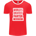 Fathers Day Farter Funny Flatulence Fart Mens Ringer T-Shirt FotL Red/White