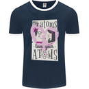 My Atoms Love Your Atoms Valentine's Day Mens Ringer T-Shirt FotL Navy Blue/White