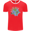 Environment Help Me Climate Change Mens Ringer T-Shirt FotL Red/White