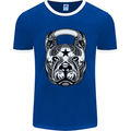 Pitbull Kettlebell Gym Training Top Workout Mens Ringer T-Shirt FotL Royal Blue/White